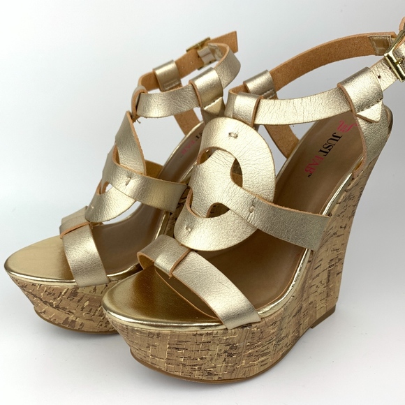 Brand new Justfab platform wedge sandals shoes - Picture 1 of 5